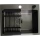 Кухонная мойка Wisent WS-35044B/GER013 с сифоном, дозатором и коландером