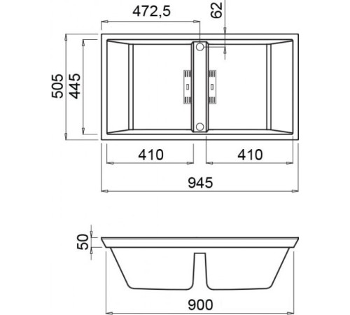 Кухонная мойка Elleci Dogma 100 Slim 86 Black
