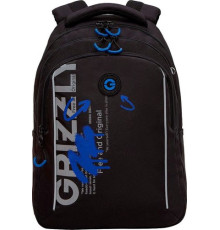 Школьный рюкзак Grizzly RB-452-3f черный/синий