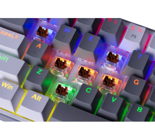 Клавиатура Redragon Fizz серый/белый