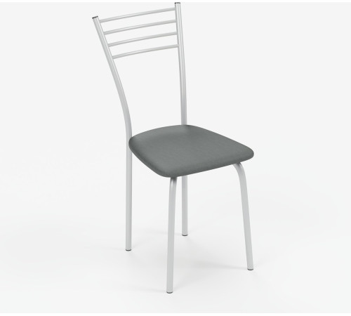 Стул Mio Tesoro Сигма серый/металлик