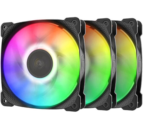 Комплект вентиляторов для корпуса Geometric Future Squama 2501 ARGB Triple Pack черный