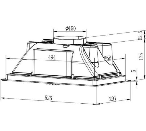 Кухонная вытяжка Evelux Amanda 60 X