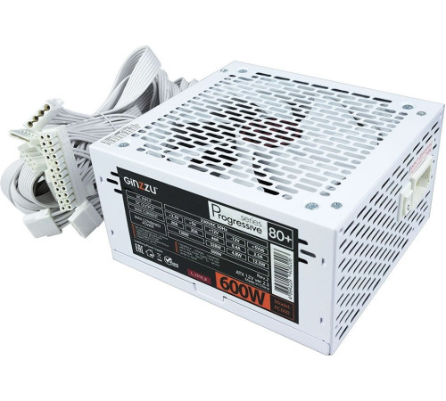 Блок питания Ginzzu PC600 белый