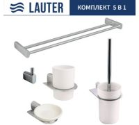 Набор аксессуаров для ванной Lauter 21SH2061 + 21SH2051 + 21SH2091 + 21SH42021 + 21SH2111 Chrome, 5 предметов