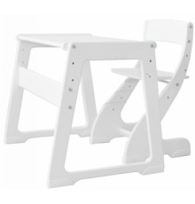 Детский стол Друг Кузя Павлин Мини белый, с подушкой серая в звезду граффити