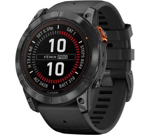 Умные часы Garmin Fenix 7X Pro Solar сланцево-серый/черный