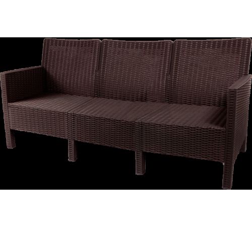 Скамейка ВПМ Ротанг 3-х местный 6199036 темно-коричневый
