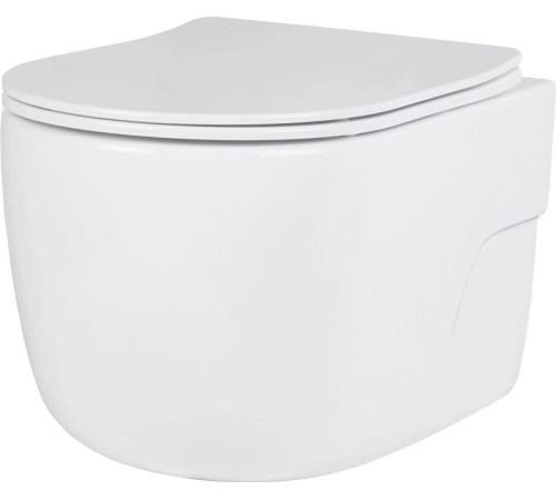 Унитаз подвесной Roxen Porto One Rimless 6 в 1 StounFix Dual Fresh 507197 кнопка: черный матовый