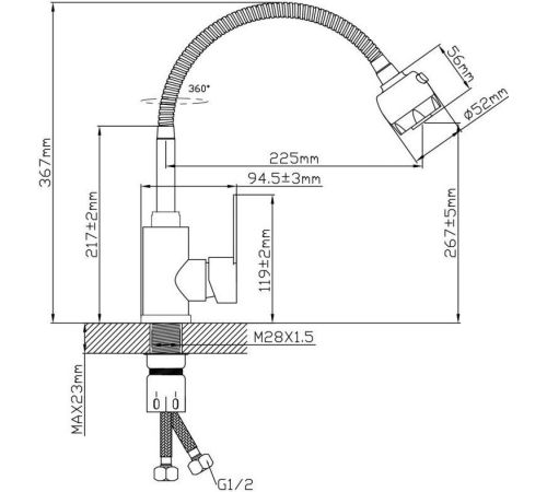 Смеситель AV Engineering AVZAR4-A304-802