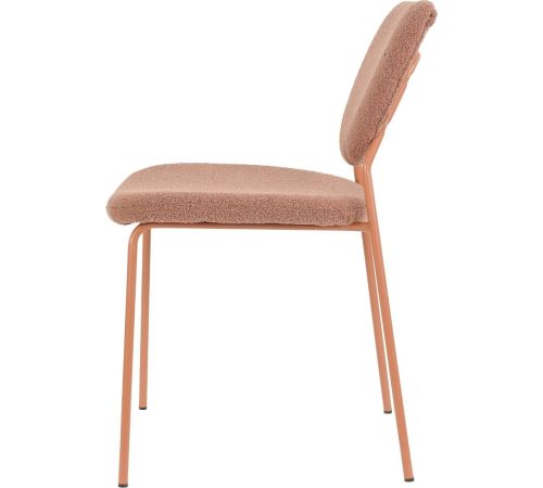 Стул Stool Group Gigi DRC-9155-B коричневый букле/ножки розовые