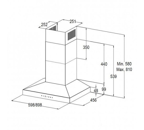 Кухонная вытяжка Korting KHC 9831 XGN