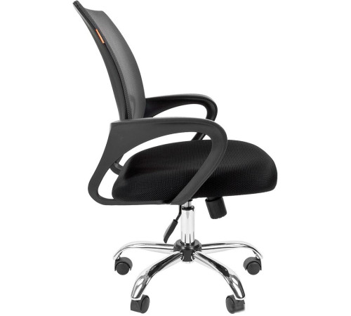 Кресло CHAIRMAN 696 Chrome черный/серый
