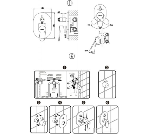 Смеситель Bravat Eler FB848238CP-3-RUS