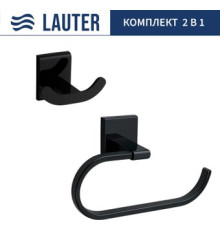 Набор аксессуаров для ванной Lauter 21SH8392 + 21SH8302 Matt Black, 2 предмета