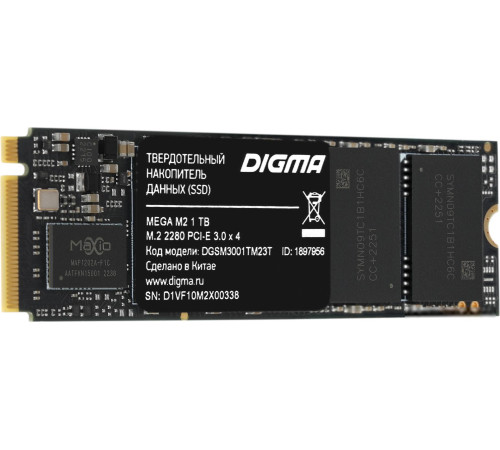 SSD Digma Mega M2 1TB DGSM3001TM23T