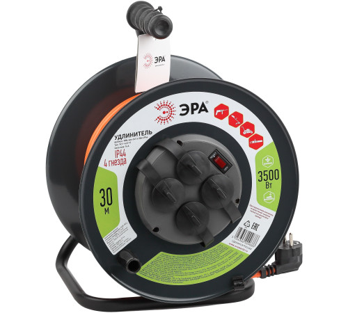 Удлинитель ЭРА RMx-4es-3x1.5-30m-IP44 Б0046850