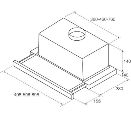 Кухонная вытяжка Jetair Aurora LX/GRX/F/90 PRF0045671C