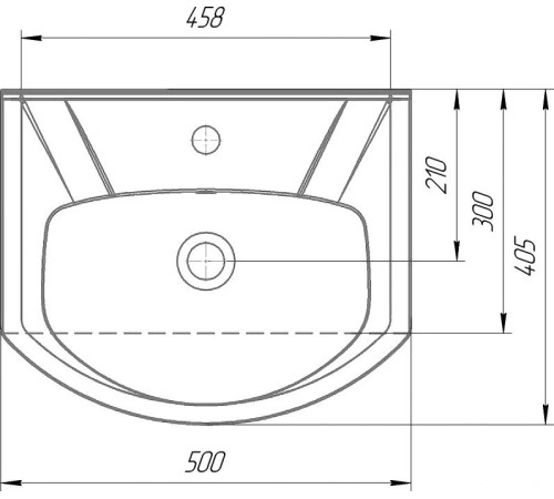 Умывальник Rosa Элеганс 500 50x40.5