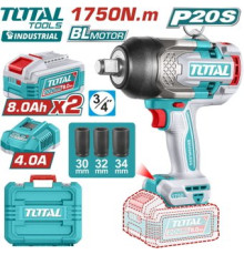 Гайковерт Total TIWLI20175 с 2-мя АКБ, кейс