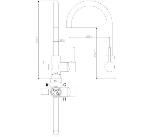 Смеситель Rossinka Silvermix Z35-28 хром