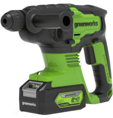 Перфоратор Greenworks GD24SDS2 3803007UB с 1-им АКБ 4Ah