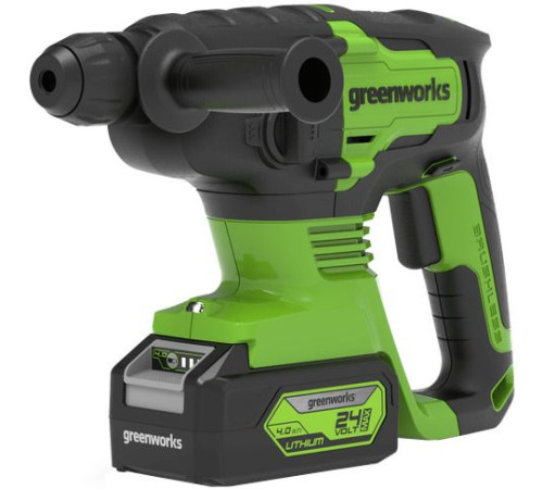 Перфоратор Greenworks GD24SDS2 3803007UB с 1-им АКБ 4Ah