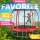 Батут Sundays Favorite Premium 8FT красный, с сеткой, с лестницей