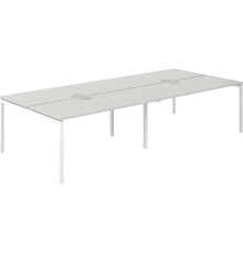 Офисный стол Norden 320х143.8х75 SG.256.SH.44.WH белый/серый бархат
