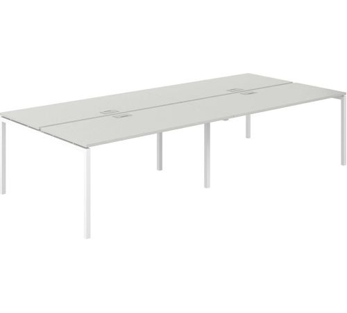 Офисный стол Norden 320х143.8х75 SG.256.SH.44.WH белый/серый бархат