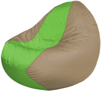 Кресло-мешок Flagman Classic К2.1-31 бежевый темный/салатовый