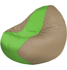 Кресло-мешок Flagman Classic К2.1-31 бежевый темный/салатовый