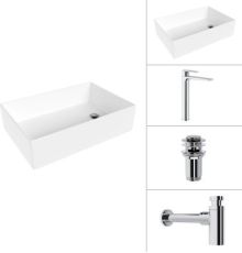 Умывальник Lauter 21518-1 + Reef 21CK8678C + сифон 21635CH + дон.клапан 21190CH хром