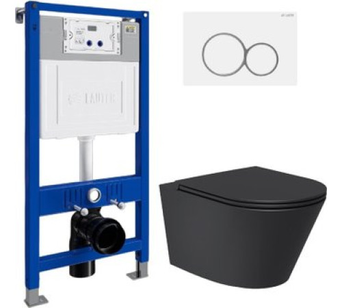 Унитаз подвесной Lauter Longer 2110822B + 21901001 кнопка 219702E, белый