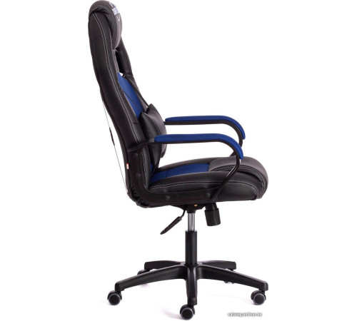 Игровое геймерское кресло TetChair Driver иск.кожа/ткань, черный/синий