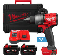 Дрель-шуруповерт Milwaukee M18 FUEL M18ONEDD3-502X 4933492802 с 2-мя АКБ 5 Ач, кейс