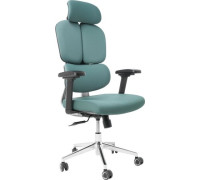 Игровое геймерское кресло Jiqiao R6001-ЧЗ черный/бирюзовый