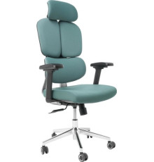 Игровое геймерское кресло Jiqiao R6001-ЧЗ черный/бирюзовый