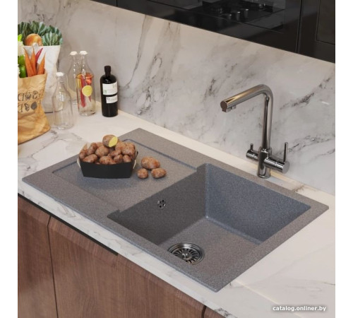 Кухонная мойка Mixline ML-GM31 552190 темно-серый