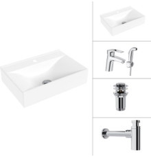 Умывальник Lauter 21887B + Spray 21CK308C + сифон 21635CH + донный клапан 21190CH хром