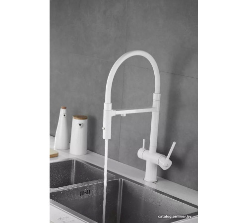 Смеситель Rose R958C белый