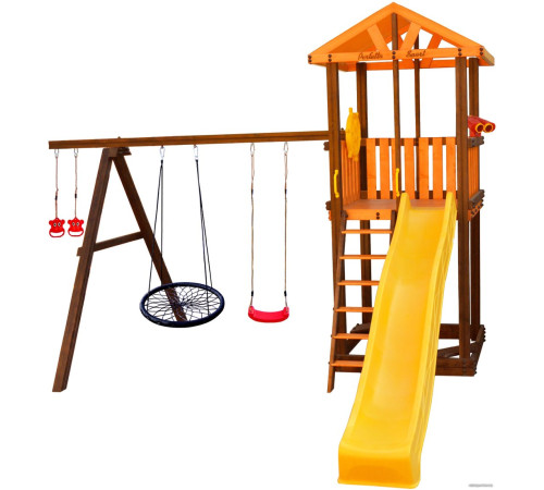 Игровой комплекс Perfetto Sport Pitigliano-3 + качели Паутина