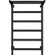 Полотенцесушитель Granula Квадро 50x80 с полкой терморегулятор с таймером слева, черный матовый