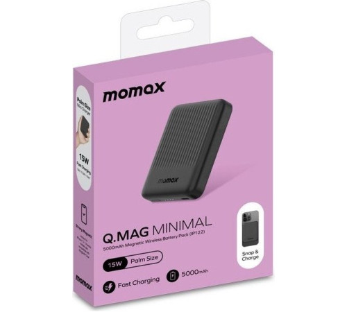 Внешний аккумулятор Momax Q.MAG Minimal IP122 5000mAh черный