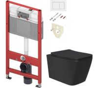 Унитаз подвесной Lauter Magdeburg 21103EC + TECE Kit 9400413 черный матовый