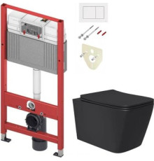 Унитаз подвесной Lauter Magdeburg 21103EC + TECE Kit 9400413 черный матовый