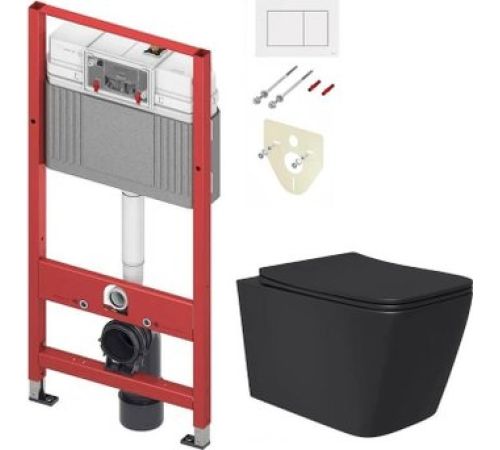 Унитаз подвесной Lauter Magdeburg 21103EC + TECE Kit 9400413 черный матовый