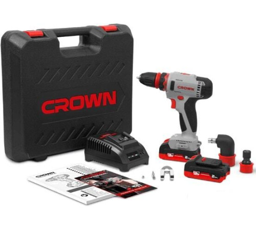 Дрель-шуруповерт Crown CT21081HQ-2 BMC с 2-мя АКБ, кейс