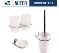 Набор аксессуаров для ванной Lauter 21SH2081 + 21SH2051 + 21SH2111 Chrome, 3 предмета