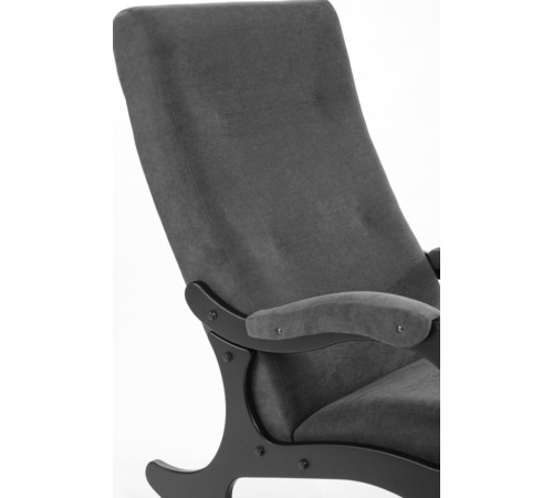 Кресло-качалка Mio Tesoro Бастион-32 велюр графит/черный